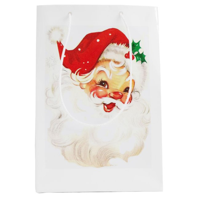 Cute Santa  Medium Gift Bag (Front)
