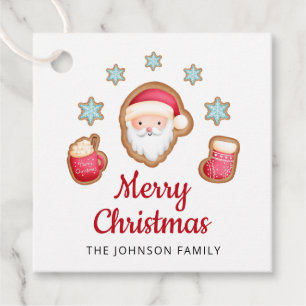 Cute Santa Merry Christmas Favour Tags