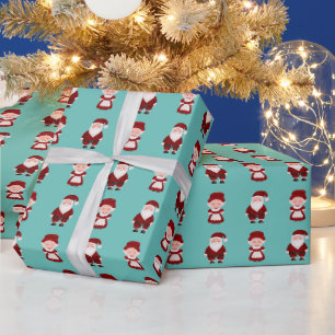 Cute Santa/Mrs. Claus Christmas Wrapping Paper