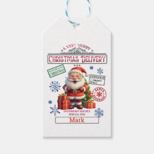 cute Santa naughty or nice christmas  Gift Tags
