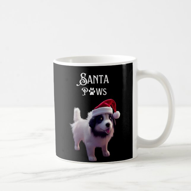  Cute Santa Paws Christmas  Dog    Coffee Mug (Right)