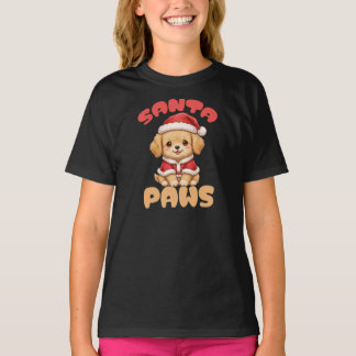 Cute Santa Paws Christmas T-Shirt