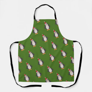 Cute Santa Penguin Apron