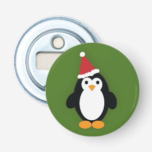 Cute Santa Penguin Bottle Opener