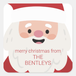Cute Santa Personalised Christmas Gift Stickers