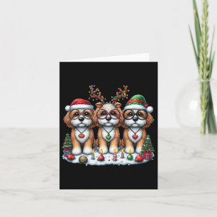 Cute Santa Reindeer Elf Apoo Christmas Womens Mens Card