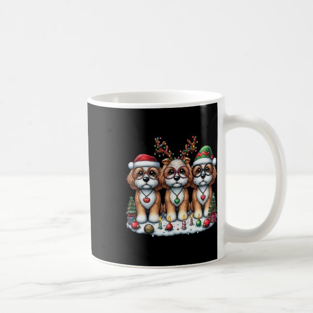 Cute Santa Reindeer Elf Apoo Christmas Womens Mens Coffee Mug (Right)