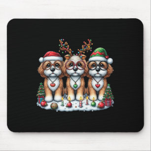 Cute Santa Reindeer Elf Apoo Christmas Womens Mens Mouse Mat