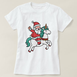 Cute Santa Riding Unicorn – Adorable T-Shirt