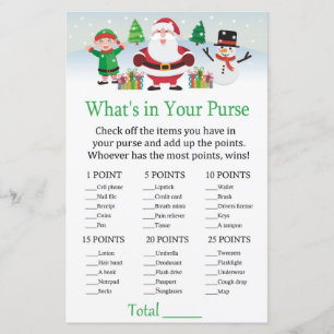 Cute Santa What's in your purse game
