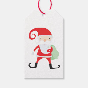Cute Santa with Bag Gift Tags