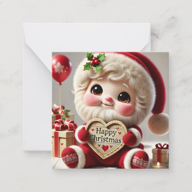 Cute Santa's Christmas Greeting Card (Front)