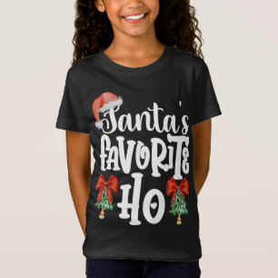 Cute Santa's Favourite Ho Christmas Pajama T-Shirt