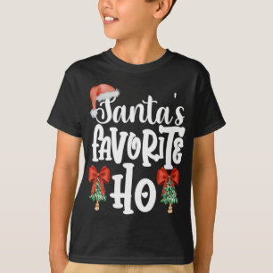Cute Santa's Favourite Ho Christmas Pajama T-Shirt