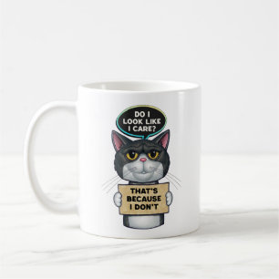 Cute Sarcastic Tuxedo Kitty Cat Coffee Mug