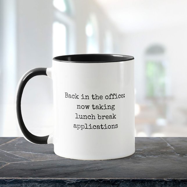Cute Sarcastic Work Humour Coworker Back to Work Mug (Creator Uploaded)