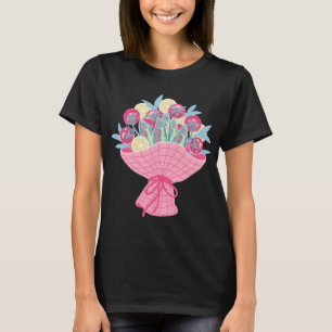 Cute Sardine and Tomatoes Bouquet Illustration. It T-Shirt