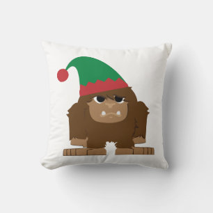 Cute Sasquatch Christmas Elf Cushion
