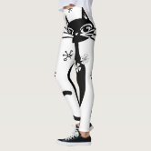 White tiger pattern leggings