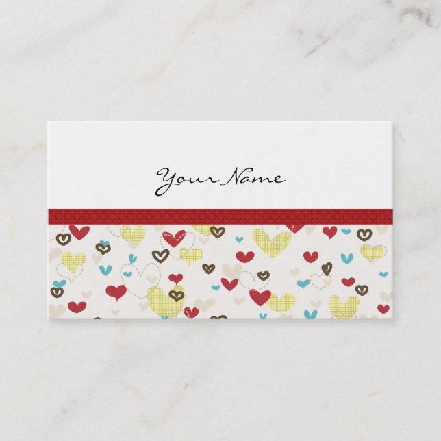 CUTE & SASSY HEARTS PROFILE OR BUSINESS CARD (Front)