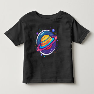 Cute Saturn Planet Baby T-Shirt – Colourful Space