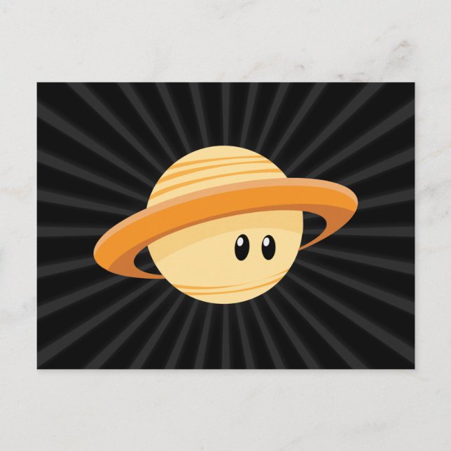 Cute Saturn Planet Postcard (Front)