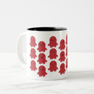 Cute Sausage Faces Two-Tone Coffee Mug