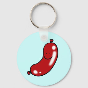 Cute sausage key ring