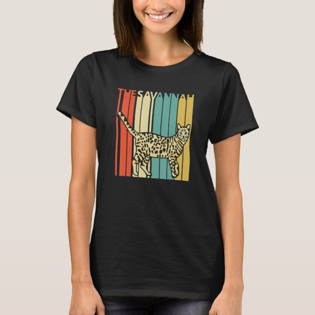 Cute Savannah Cat T-Shirt (Front)