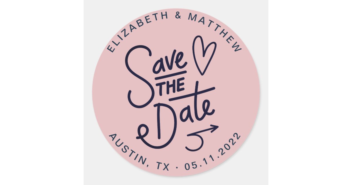 cute save the date monogram sticker Zazzle