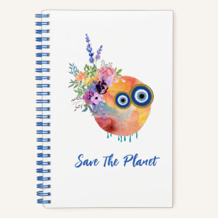 Cute Save The Planet Collection Notebook