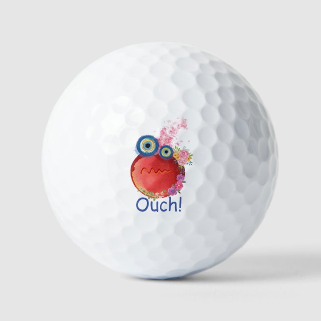 Cute Save The Planet Golf Balls (Front)