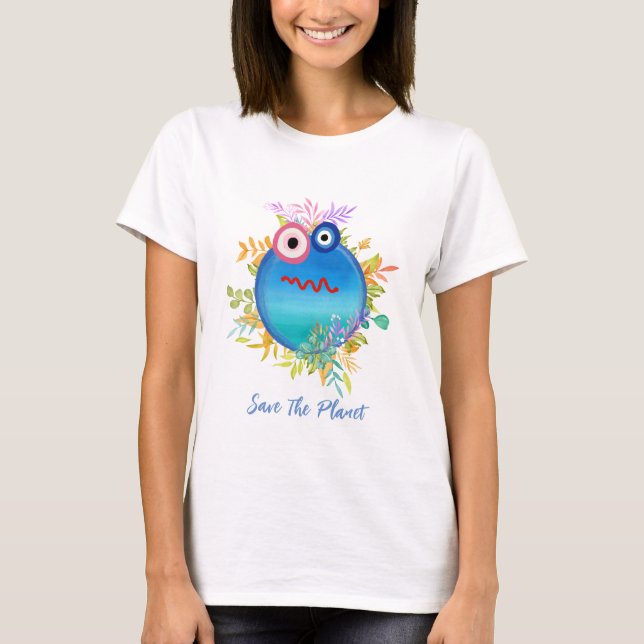 Cute Save the Planet T-Shirt (Front)