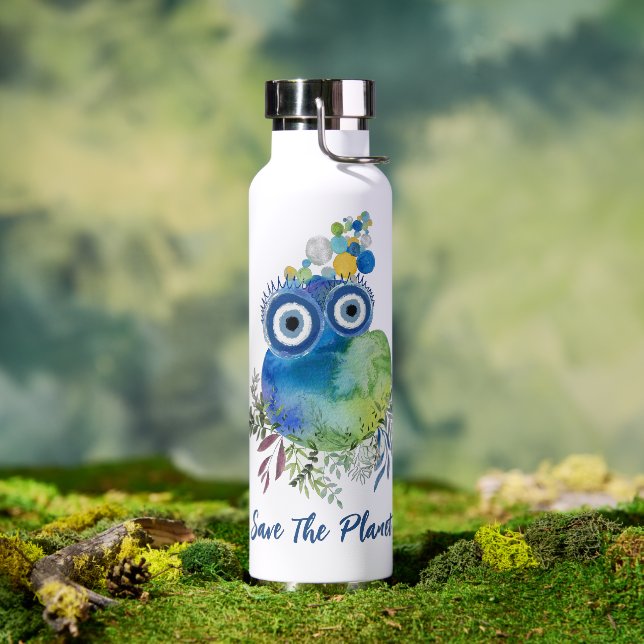 Cute Save The Planet Water Bottle (Outdoor)