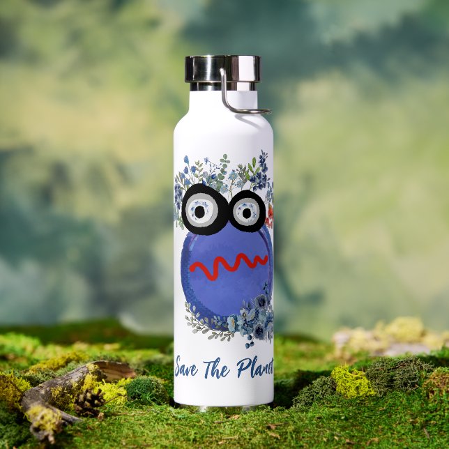 Cute Save The Planet Water Bottle (Outdoor)