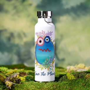Cute Save The Planet Water Bottle
