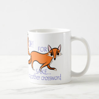 Cute saying Foxy crossword mug