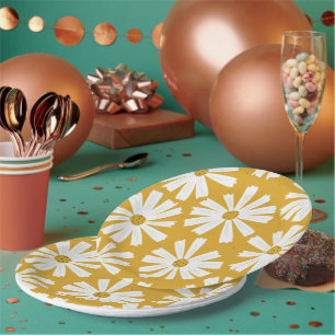 Cute Scandi Daisy Paper Plate