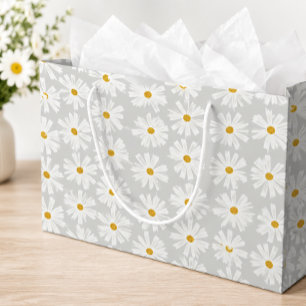 Cute Scandi Daisy Wrapping Large Gift Bag