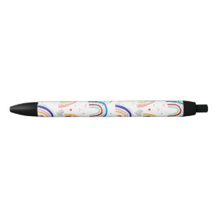 Cute Scandi Rainbow Black Ink Pen