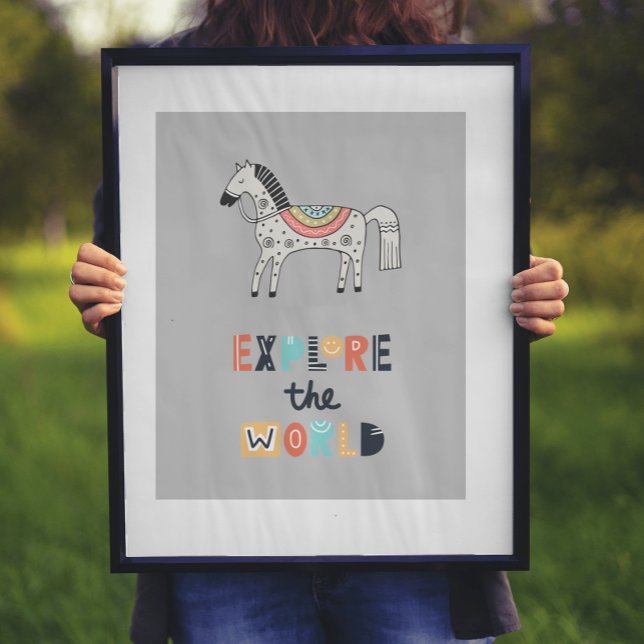 Cute Scandia Horse Explore World Poster (Creator Uploaded)