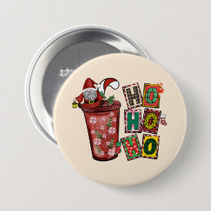 Cute Scandinavian Santa Claus Gnome -Christmas Cup 7.5 Cm Round Badge