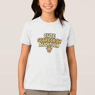 Cute Scarecrow Audition - Cute Scarecrow Fall Gif Tri-Blend Shirt