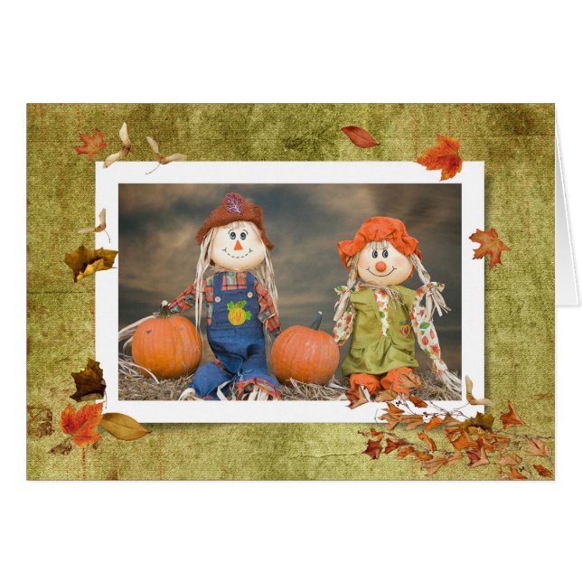 Cute Scarecrow Couple  (Front Horizontal)