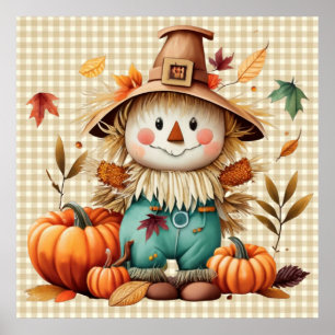 Cute Scarecrow Poster