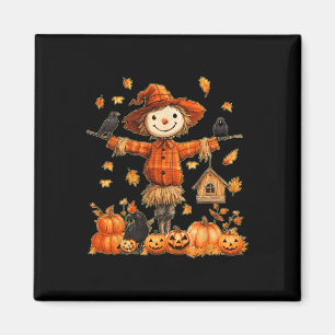 Cute Scarecrow Pumpkin Thanksgiving Halloween Hell Magnet