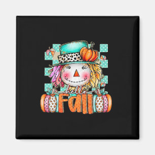 Cute Scarecrow Pumpkin Thanksgiving Halloween Hell Magnet