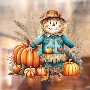 Cute Scarecrow Window Cling