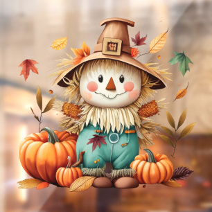 Cute Scarecrow Window Cling