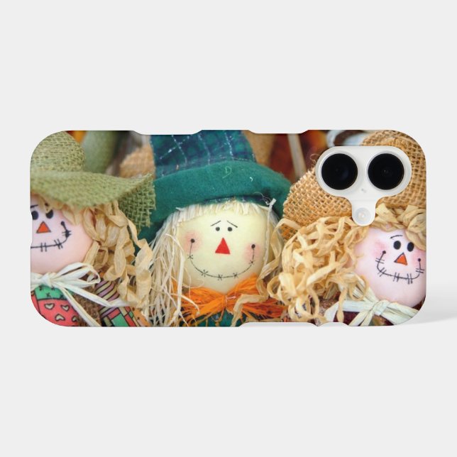 Cute Scarecrows Autumn Fall Decor Phone (Back Horizontal)